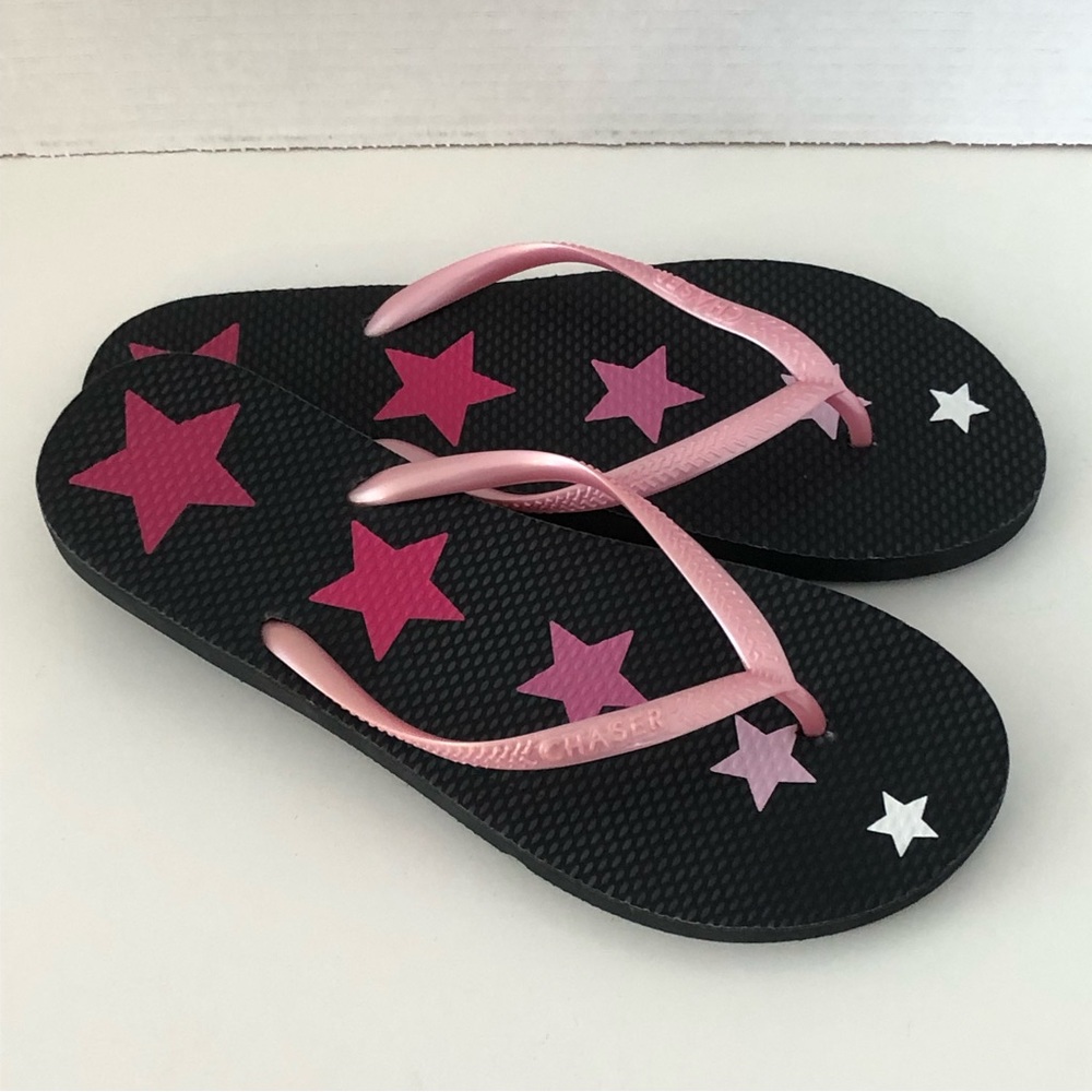 Chaser Pink Stars Flip Flops